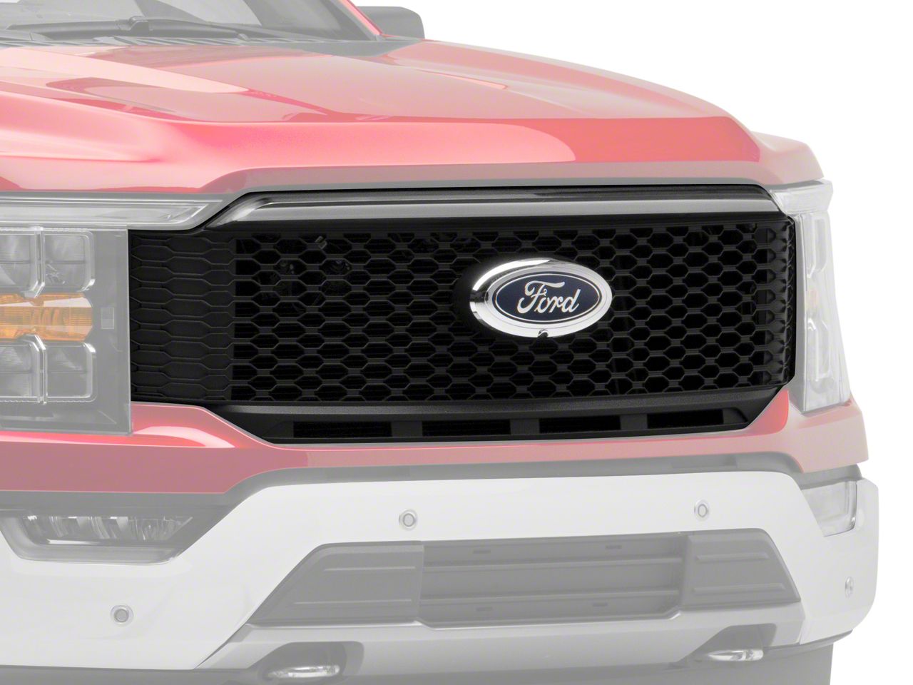 RedRock F-150 Upper Replacement Grille with DRL T570908 (21-23 F-150 ...