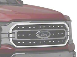 38-Piece Grille Accent Trim; Stainless Steel (21-23 F-150, Excluding Raptor)