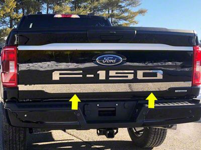 Tailgate Accent Trim; Stainless Steel (21-23 F-150, Excluding Raptor)