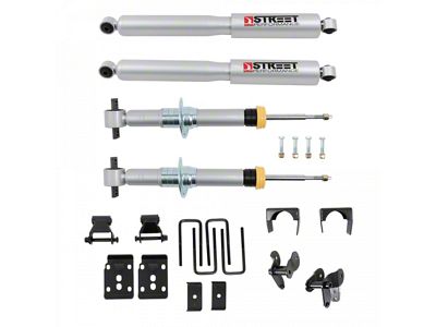 Belltech Lowering Kit with Street Performance Struts and Shocks; 1 to 3.50-Inch Rear / 7.50-Inch Rear (21-23 4WD F-150, Excluding Raptor)