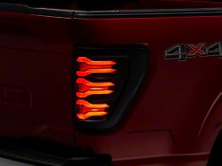 AlphaRex LUXX-Series LED Tail Lights; Black Housing; Smoked Lens (21-23 F-150 w/ Factory Halogen Non-BLIS Tail Lights)
