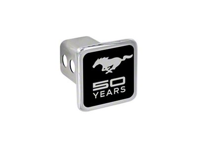 Ford 2-Inch Receiver Hitch Cover; Chrome and Black (Universal; Some Adaptation May Be Required)