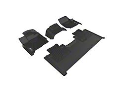 3D MAXpider Maxtrac Series All-Weather Custom Fit Front and Rear Floor Liners; Black (15-23 F-150 SuperCab)
