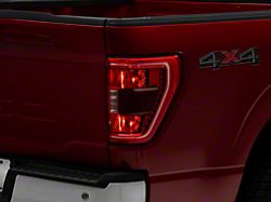 OEM Style Tail Light; Chrome Housing; Red/Clear Lens; Passenger Side (21-23 F-150 w/ Factory Halogen BLIS Tail Lights)