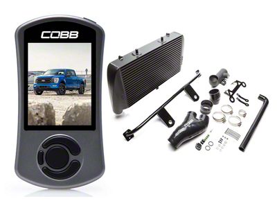 Cobb Stage 2 Power Package with Front Mount Intercooler; Black (21-22 3.5L EcoBoost F-150, Excluding Raptor)