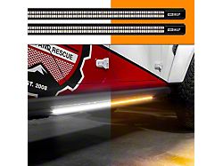 XK Glow 48-Inch White+Amber Running Board Step LED Light Bar with Turn Signals (Universal; Some Adaptation May Be Required)