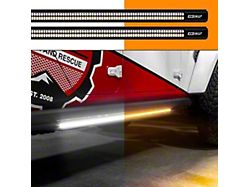 XK Glow 60-Inch White+Amber Running Board Step LED Light Bar with Turn Signals (Universal; Some Adaptation May Be Required)