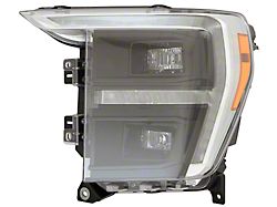 Full LED Headlights with Sequential DRL; Black Housing; Clear Lens (21-23 F-150 w/ Factory Halogen Headlights)