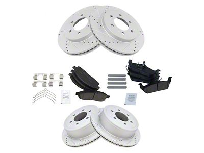 Ceramic Performance Brake Rotor and Pad Kit; Front and Rear (04-08 4WD F150)