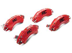 Rough Country Red Brake Caliper Covers; Front and Rear (21-23 F-150)