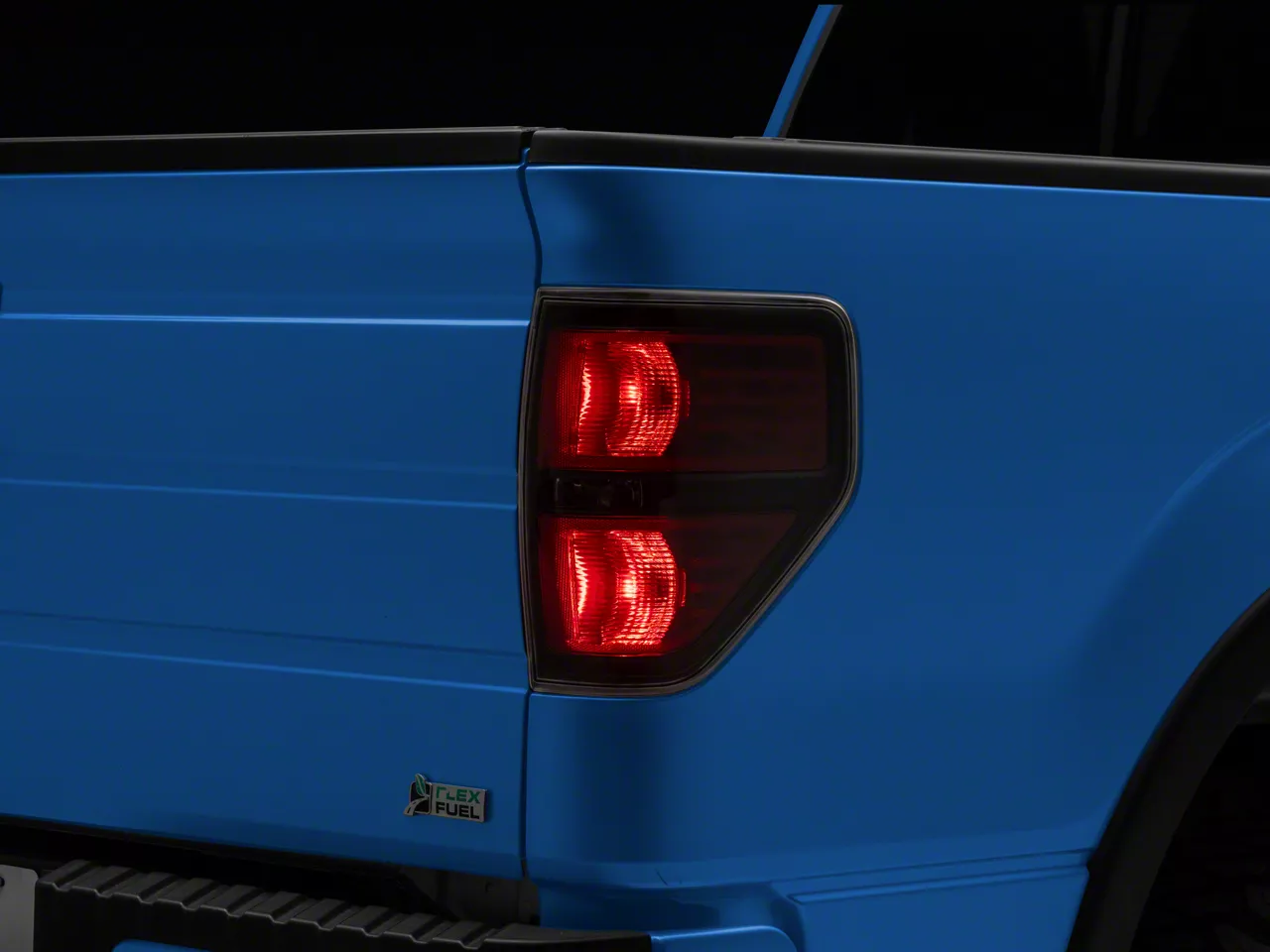 American Modified F150 LED Tail Lights; Black Housing; Smoked Lens