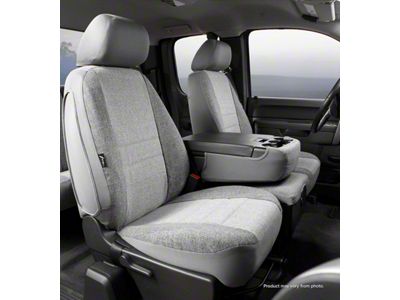 OE Series Front Seat Covers; Gray (15-23 F-150 w/ Bench Seat)