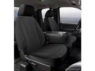 Wrangler Solid Series Front Seat Covers; Black (15-23 F-150 w/ Bench Seat)