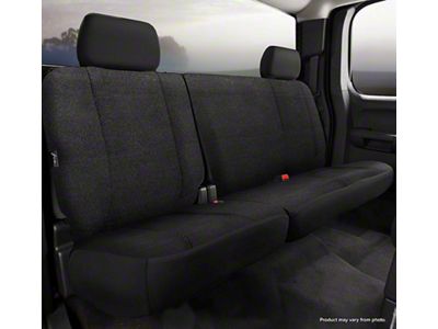 Wrangler Solid Series Rear Seat Cover; Black (15-23 F-150 SuperCrew)