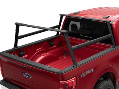Rough Country Bed Rack; Matte Black (15-23 F-150 w/ 5-1/2-Foot Bed)