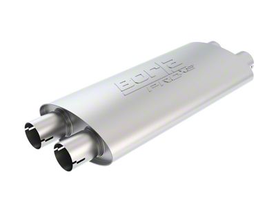 Borla Pro XS Dual/Dual Oval Muffler; 2.25-Inch Inlet/2.25-Inch Outlet (Universal; Some Adaptation May Be Required)