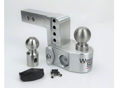 Weigh Safe 2-Inch Receiver Hitch Ball Mount with Built-In Scale; 4-Inch Drop (Universal; Some Adaptation May Be Required)
