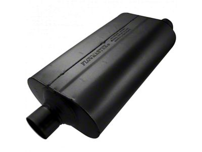 Flowmaster Super 50 Series Center/Offset Oval Muffler; 2.50-Inch Inlet/2.50-Inch Outlet (Universal; Some Adaptation May Be Required)